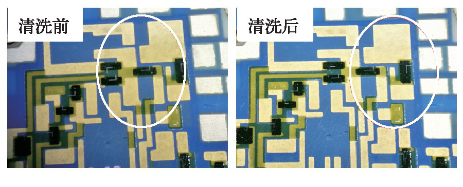 典型等離子清洗去除厚膜基板導（dǎo）帶有機沾汙（wū）圖